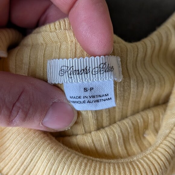 Urban Outfitters Kimchi Blue Darya Bow Ruffle Tank Top Yellow small - Picture 6 of 8